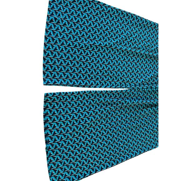 Diane Von Fursternburg Wide Leg Geometric Pants Size 8 Artsy Casual 100% Silk - Picture 3 of 16